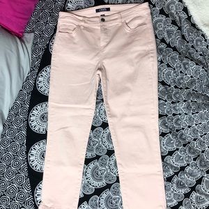Light pink denim jeans